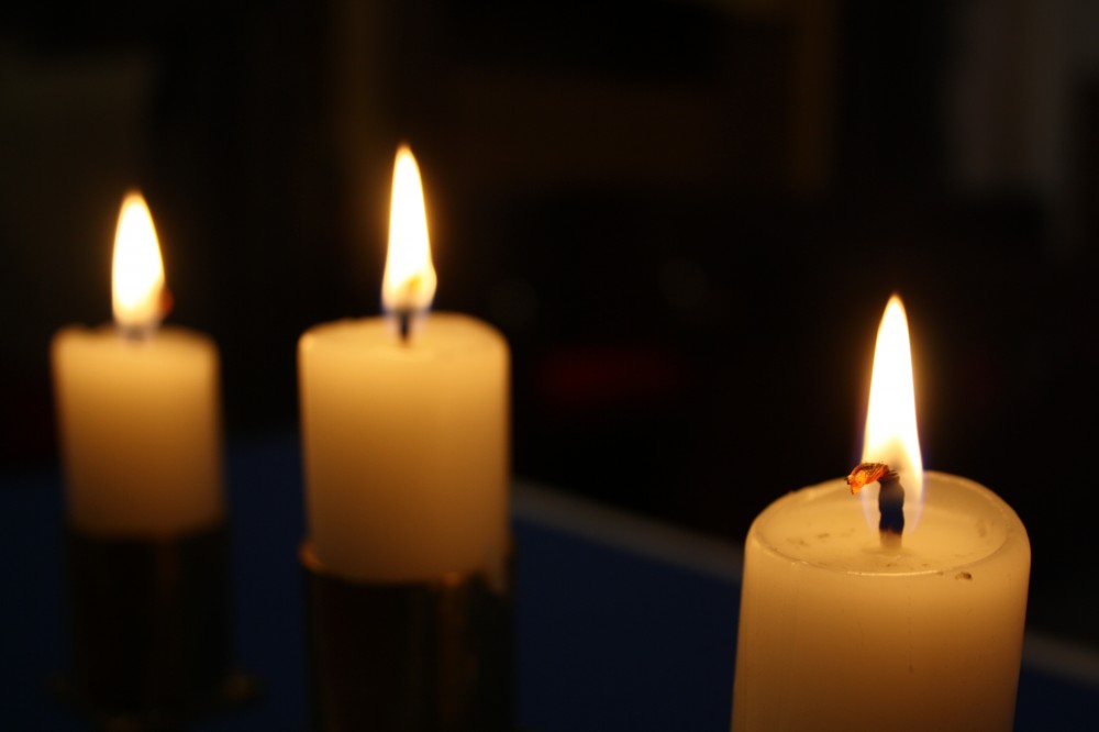 image of candles burning
