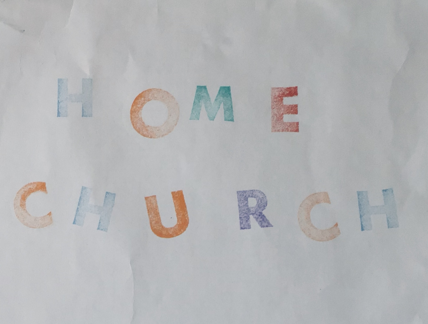 image of stamp saying Home Church